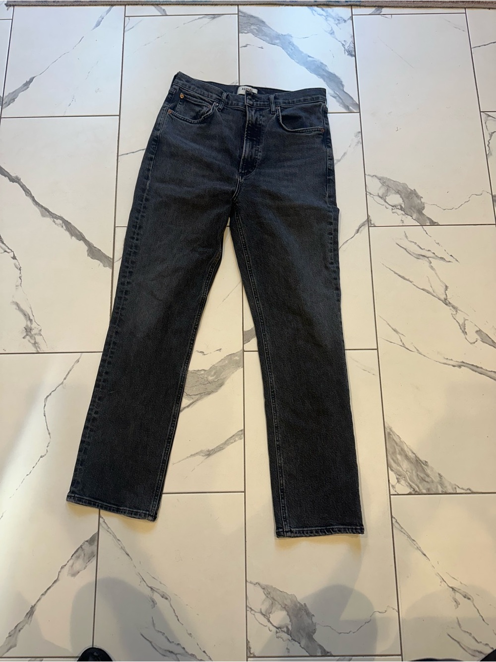 Agolde Black Straight-Leg Women’s Jeans